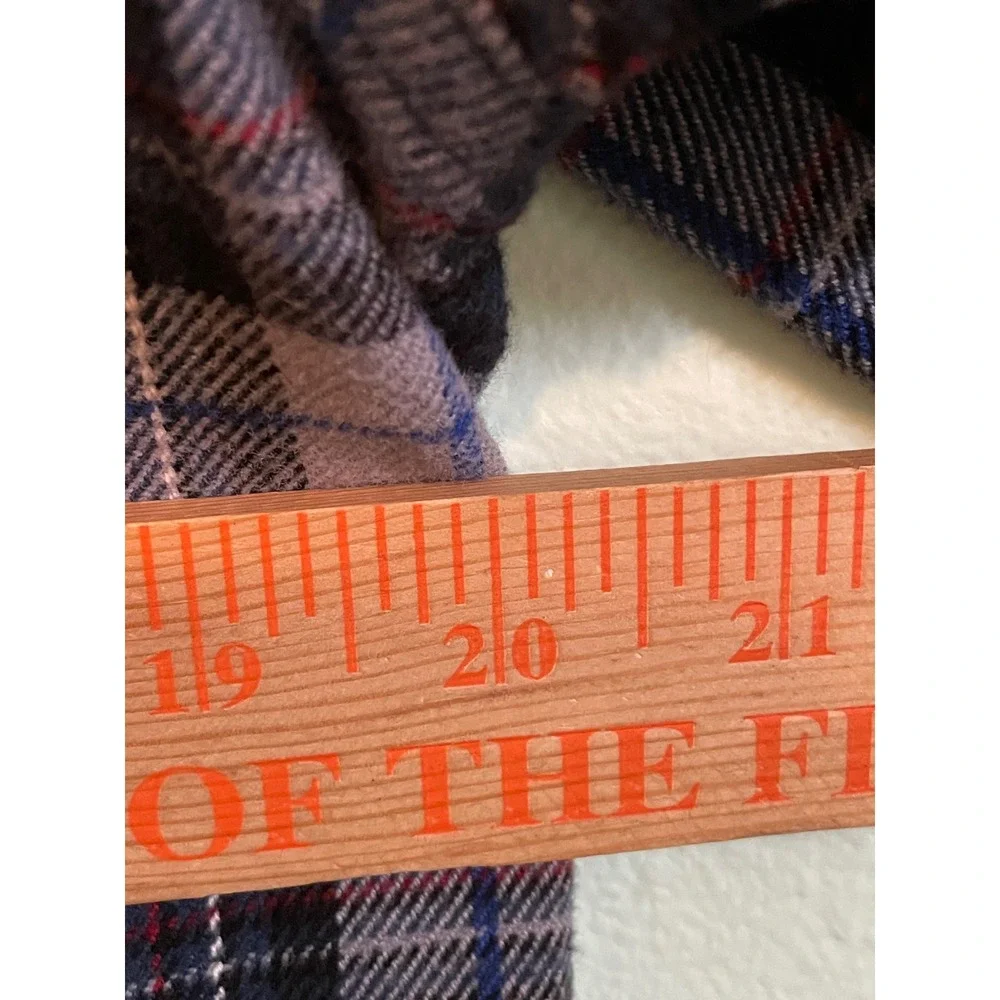 The North Face Mens Blue Grey Plaid Flannel Button Down Shirt Small Long Sleeve